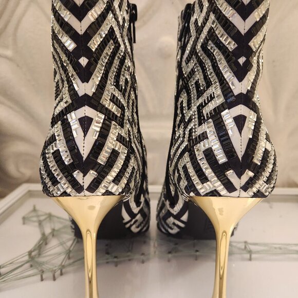 INC Womens Rakima 3 Black Embellished Pointed Toe Dressy Booties Shoes New - Picture 7 of 12